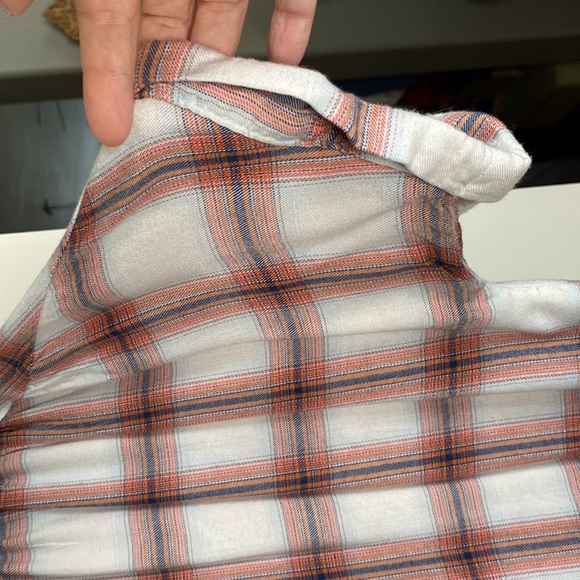 Short sleeve soft plaid button down top universal thread size xl - Picture 3 of 8